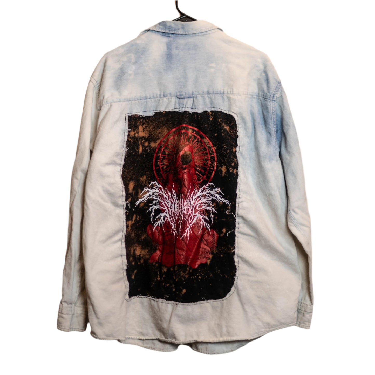 Bleach-Dyed Acid Wash Jean Flannel (Large)