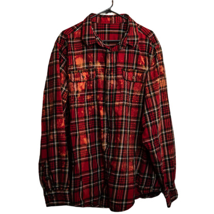 Bleach-Dyed Deathcore Red Flannel (XXL)