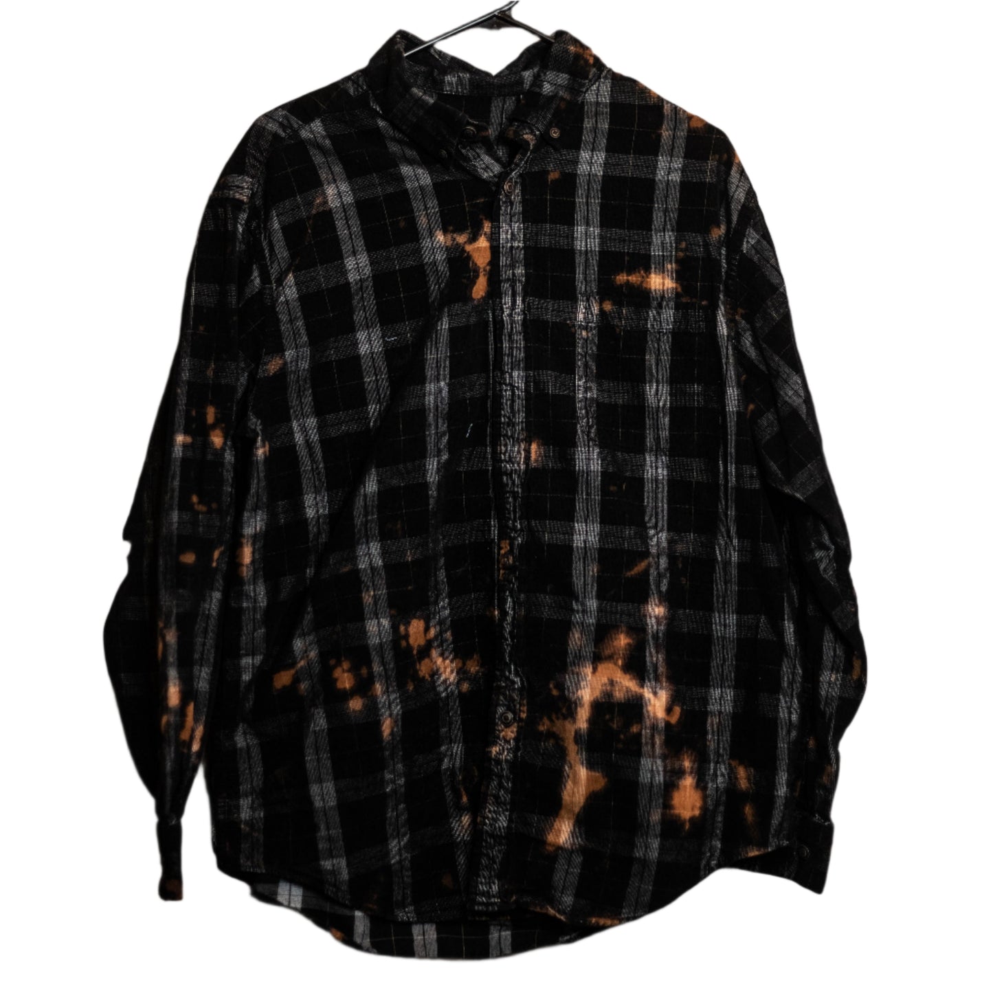 Bleach-Dyed Deathcore Gray Flannel (L)