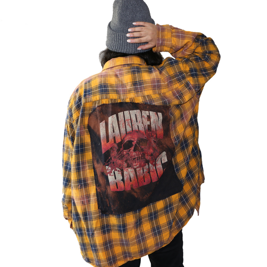 Bleach-Dyed Skull Flannel (3XL)