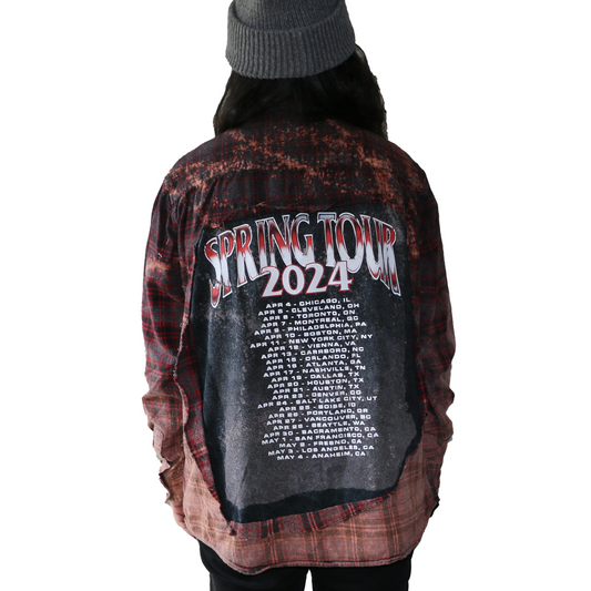 Bleach-Dyed RHD Tour Red Flannel (XL)