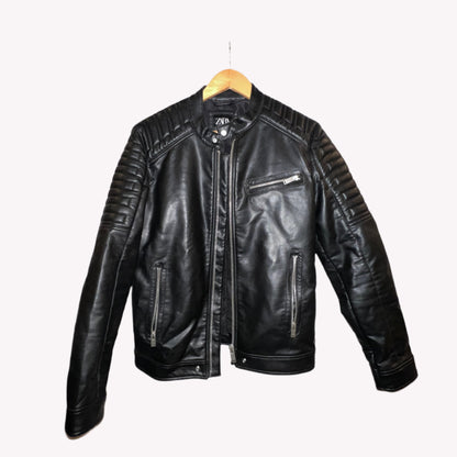 Leather Biker Jacket (Mens M)